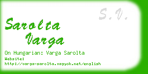 sarolta varga business card